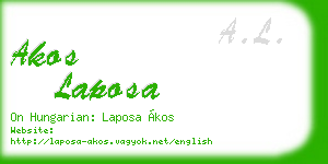 akos laposa business card
