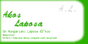 akos laposa business card